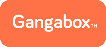 Rectangulo Naranja con logo de gangabox