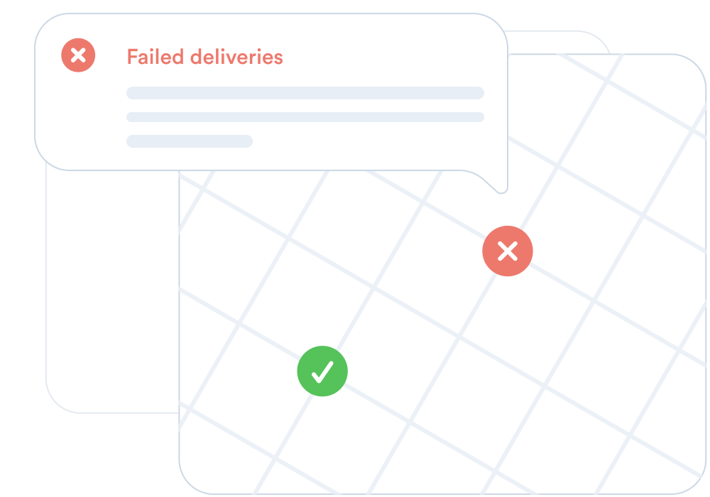 Failed deliveries